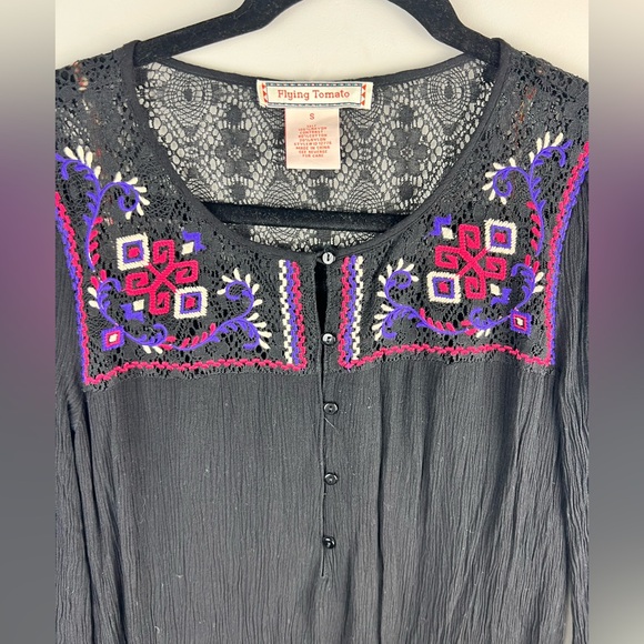 Flying Tomato Black Lace Top - Picture 2 of 9